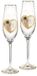 Goebel: Gustav Klimt Goebel Heart Kiss Champagne Glasses