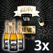 Étiquettes de bouteille amusantes "Verdient Geslaagd" & "Sylvester" - Étiquettes humoristiques pour le champagne et le vin pour les examens, l'obtention du diplôme et les fêtes