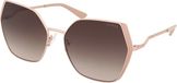Guess GU7843/S Zonnebril Goudkleurig Bruin Gepolariseerd Metaal Butterfly
