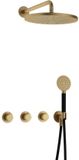 Hotbath Cobber - CB7067 - Inbouw Regendoucheset - Geborsteld Messing