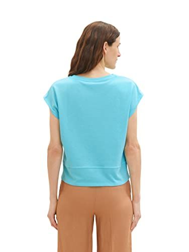 TOM TAILOR Women's T-Shirt - 26007-Teal Radiance - XXS