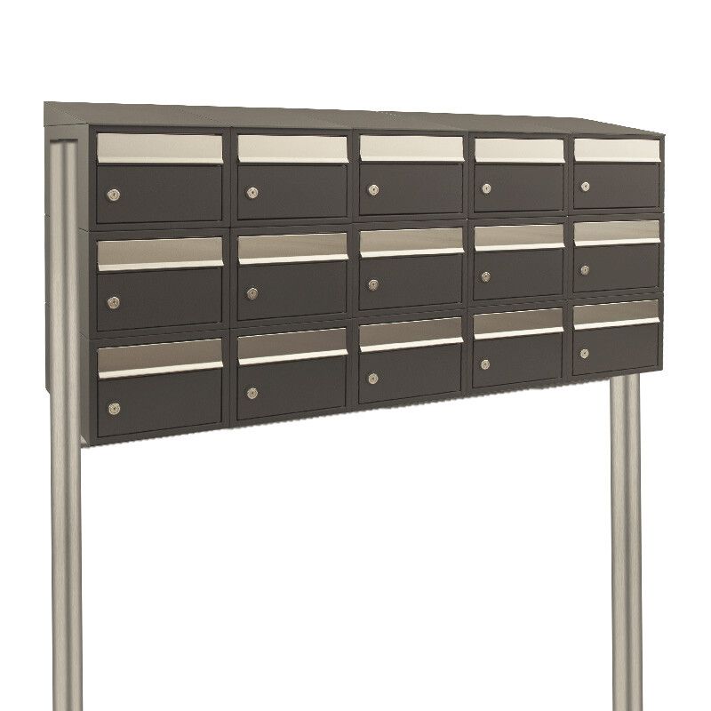 Stoer! Brickset 5-Breed, 3-Hoog Met Dak Op Statief Antraciet - 40215065_5x3ds