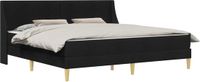 vidaXL Bedframe met matras met hoofdeinde Zwart 180 x 200 cm Polyester