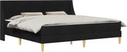 vidaXL Bedframe met matras met hoofdeinde Zwart 180 x 200 cm Polyester
