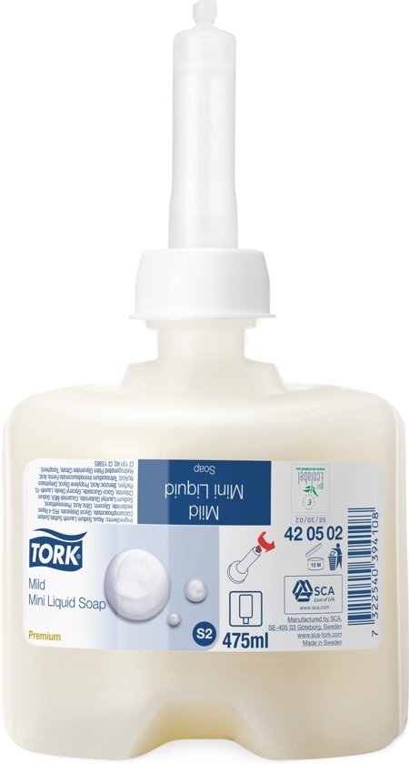 Tork Premium mild S 2 handzeep vloeibaar minicartridge 500 ml