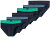 Schiesser Heren rio-slip / onderbroek 6 pack 95/5 Cotton Blauw/Turkoois Maat XL