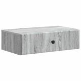 vidaXL Wandgemonteerde Zijtafel Grijs sonoma 59 x 34,5 x 17 cm