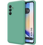 Tumundosmartphone Zachte vloeibare siliconen beschermhoes voor Samsung Galaxy A34 5G, groen