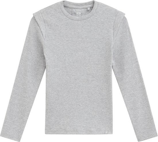 WE Fashion Meisjes T-shirt van ribstof