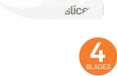 Slice 10536 Keramische reservemesjes, close-up-scheider afgerond 4 stuk(s)