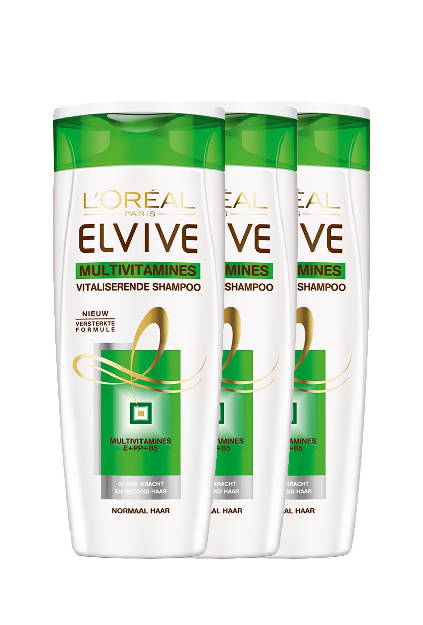 L'Oréal Elvive Multivitamines - 3 stuks Voordeelverpakking - 250 ml - Shampoo