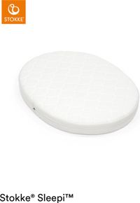Stokke Sleepi Mini Matras - Wit - 60 x 77 cm - Anti-allergie - Wasbaar