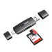 Ugreen 80191 geheugenkaartlezer USB 3.2 Gen 1 (3.1 Gen 1) Type-A/Type-C Zwart