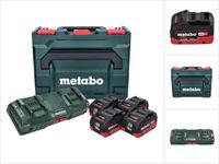 Metabo Basisset 4x Li-Power Accupack 18V 10.0Ah Li-Ion + Dubbele Lader ASC 145 + metaBOX