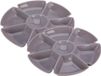 Excellent Houseware Bol à amuse-gueules / chips - 2x - gris - D29 cm
