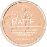 Rimmel Stay Matte Pressed Powder 005 Silky Beige - 3 x - Voordeelverpakking
