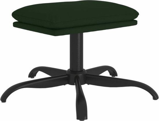 Repose-pied vidaXL Voetenbank 60x60x36 cm fluweel donkergroen