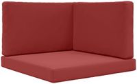 vidaXL Buitenbankkussen Polyester Wijnrood 80 x 80 cm