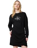 Calvin Klein Ls Monologo Terry Crew Fashion D Lv047e224g Damesjurk, Zwart, S