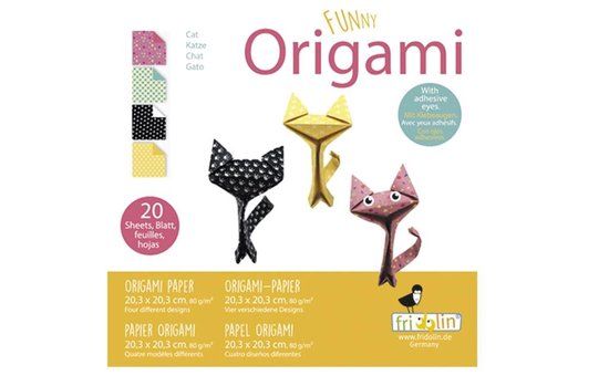 Fridolin Origami Katjes Vouwen 20 X 20 Cm 20 Stuks Multicolor