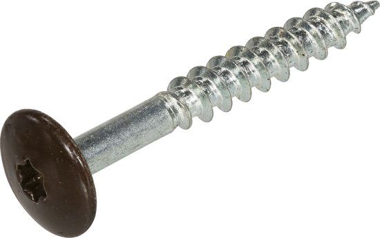 Hoenderdaal Fasteners Hoenderdaal HPL Schroef RVS-A2 Torx TX20 Chocoladebruin RAL8017 4.8x38 | 100 stuks