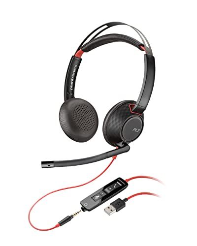 Plantronics Poly Blackwire 5220 - Stereo Headset - USB-A & 3.5mm - Black