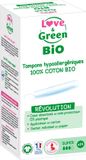 Love & Green Hypoallergeen 100% Organisch Katoen 14 Super Pads met Applicator