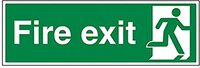 VSafety Final Fire Exit Man Right Sign - 600mm x 200mm - Self-Adhesive Vinyl