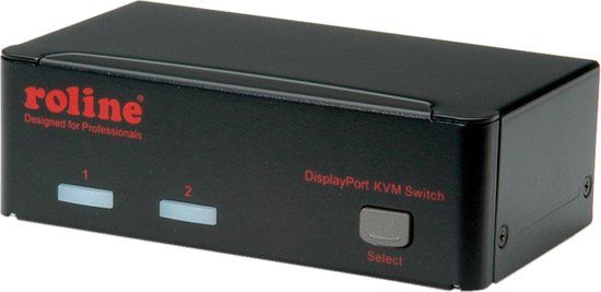 ROLINE DisplayPort USB 2.0 KVM Switch, 1 User - 2 PC