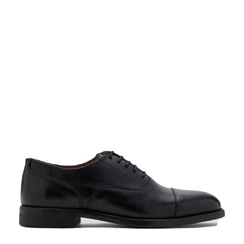 Mango Man leren veterschoenen zwart