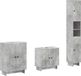 vidaXL - 3-delig - badkamerkast - set - EDE - Betongrijs - Bewerkt - hout