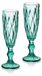 Icecat Verres à champagne, verre, modèle ELISE, turquoise, 180 ml, 5,8x7x20 cm, set de 6