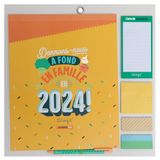 Mr.Wonderful Magnetische familie-wandkalender 2024 - Laten we ons familie geven in 2024! 34 x 35 x 0,5
