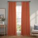 HPD Half Price Drapes Faux linnen getextureerde kamer verduisterende gordijnen voor slaapkamer 213 cm lang (1 paneel), 50W x 84L gordijnen voor woonkamer woondecoratie, woestijn oranje