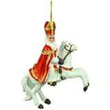Polystone Sinterklaas op paard. (opzij). | 2 stuks