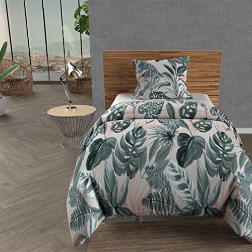 Soleil d'ocre Set Omslag van Troffen Katoen 57 Zoon 140x200 cm Keerkring Roos