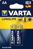 VARTA LONGLIFE AA Alkaline Batterijen - 1.5V - 2 stuks
