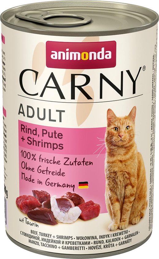 Carny Animonda Carny Adult - Rund met Kalkoen en Garnaal - 6 x 400 g