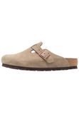 Birkenstock Boston Suède Slippers Senior Beige/Grijs