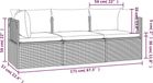 vidaXL Loungeset met kussens polyrotan gris
