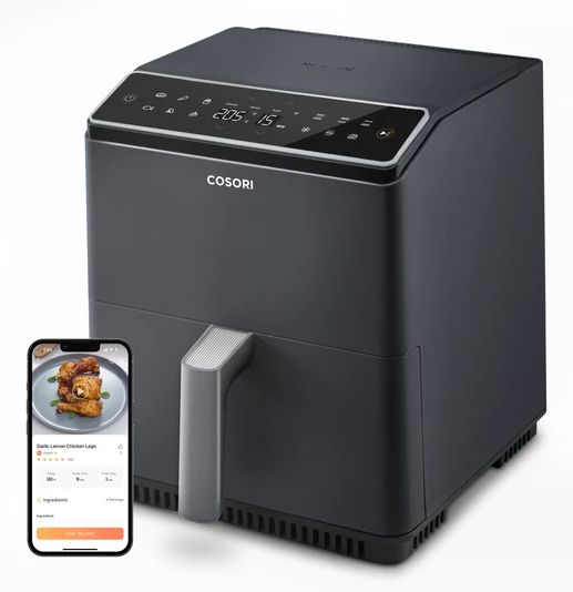 Cosori Dual Blaze II Airfryer - 6.4L - 12 Programma's - App Connectie - Antraciet