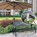 Parasol 145 x 145 cm - Muurparasol - Wit - Halfrond - Polyester - Staal