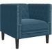 Maison Exclusive Fauteuil Chesterfield Bleu Velours