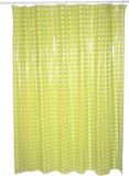 MSV Douchegordijn PVC Antibacterieel met Anti-Schimmel Coating Lime/Wit