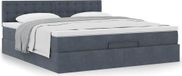 Maison Exclusive - Lit plateforme ottoman avec matelas gris foncé 180x200 cm velours