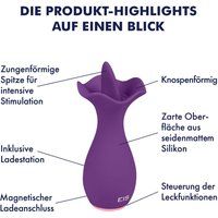EIS Schattige oplegvibrator in bloemdesign, 11,7 cm