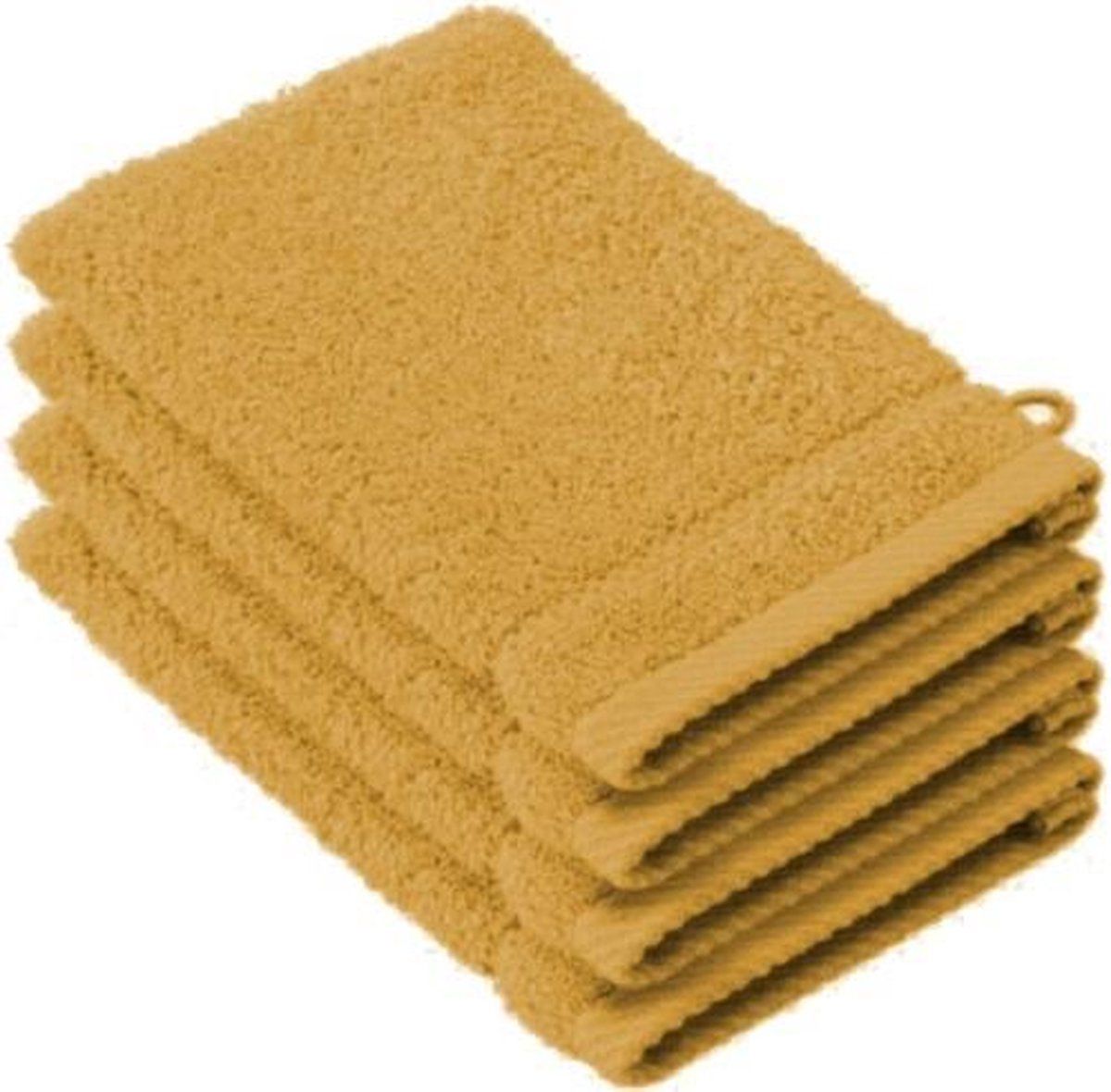 De Witte Lietaer Washandjes Stephanie Oranje Katoen 4 Stuks