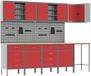 vidaXL Werkkast Set met lade met plank met opslag 12 st Zwart en Grijs