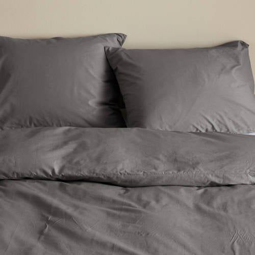 NOUS Living basis dekbedovertrek 1-persoons - antraciet (140x200 cm)