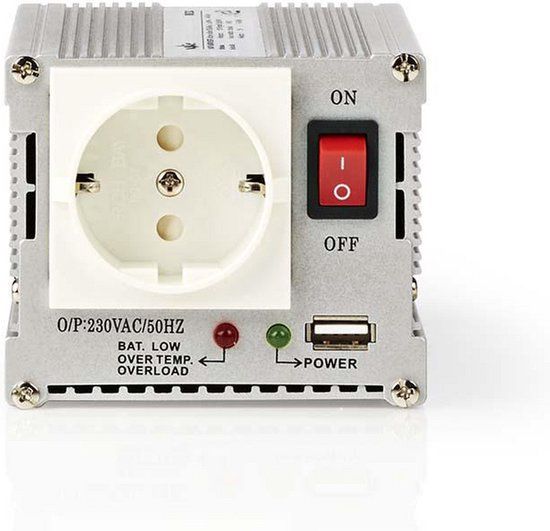 Nedis Omvormer Gemodificeerde Sinusgolf - 300W - 12V - Zilver